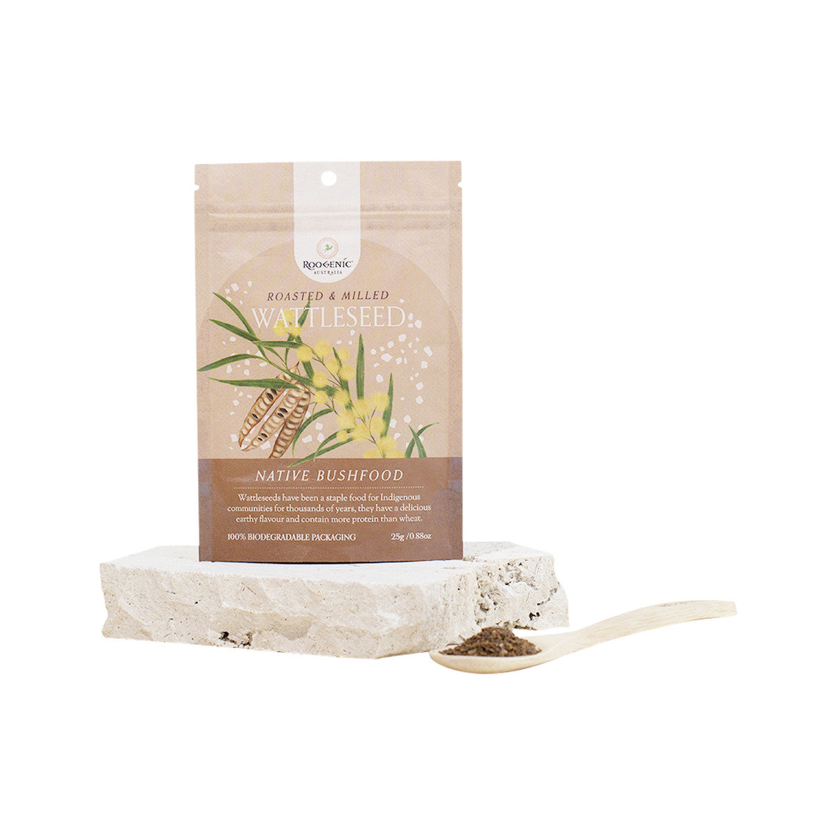 Roogenic Australia Native Bushfood Roasted & Milled Wattleseed 25g