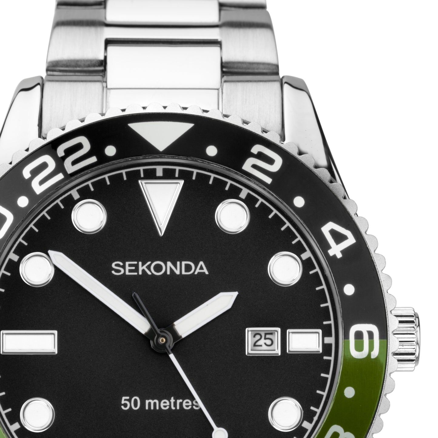 Sekonda Ocean Silver & Black Watch - SK30197