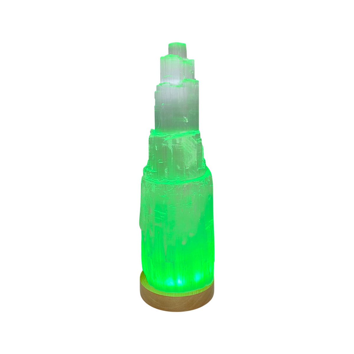 SaltCo Selenite Lamp Colour-Changing LED Small (15-20cm)
