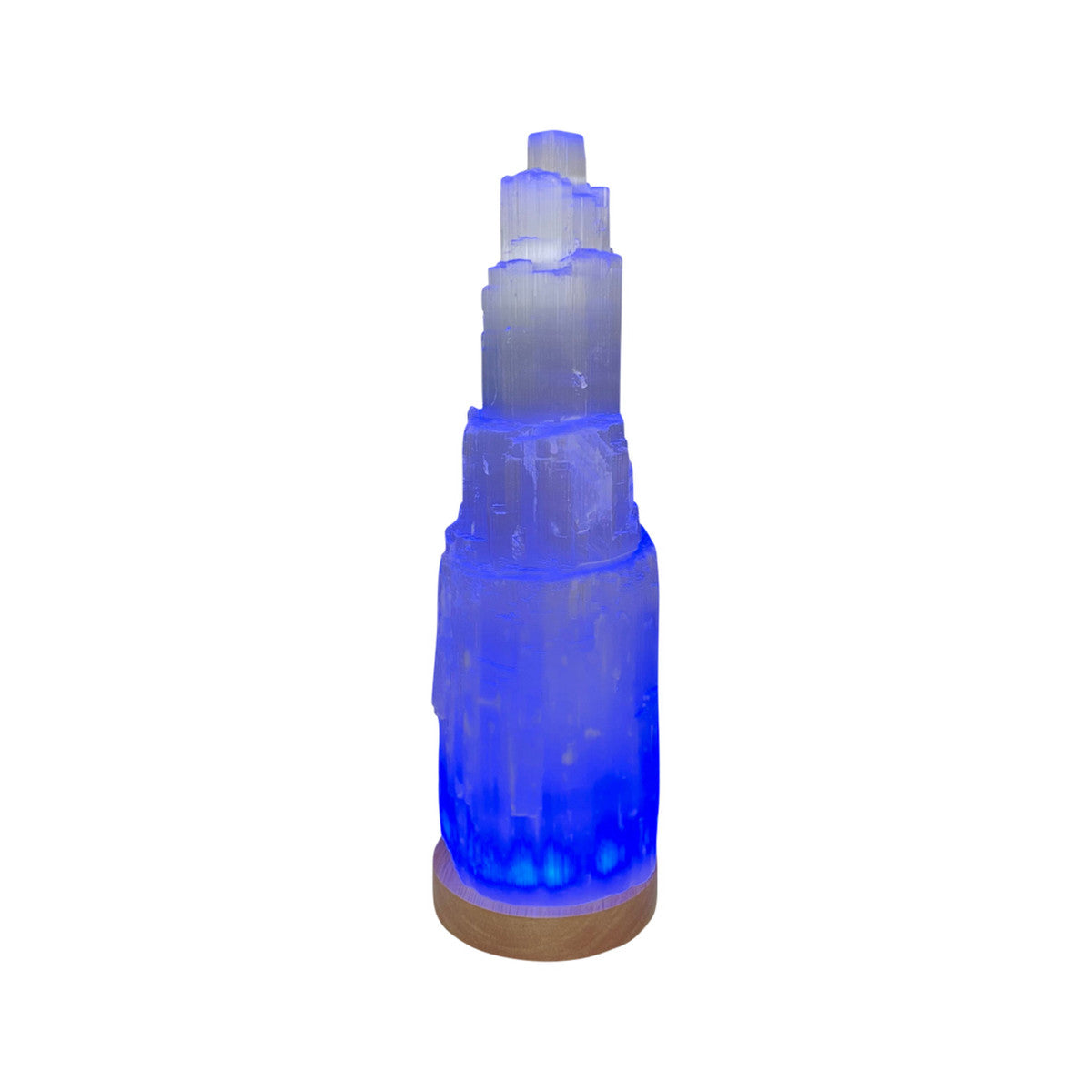 SaltCo Selenite Lamp Colour-Changing LED Small (15-20cm)