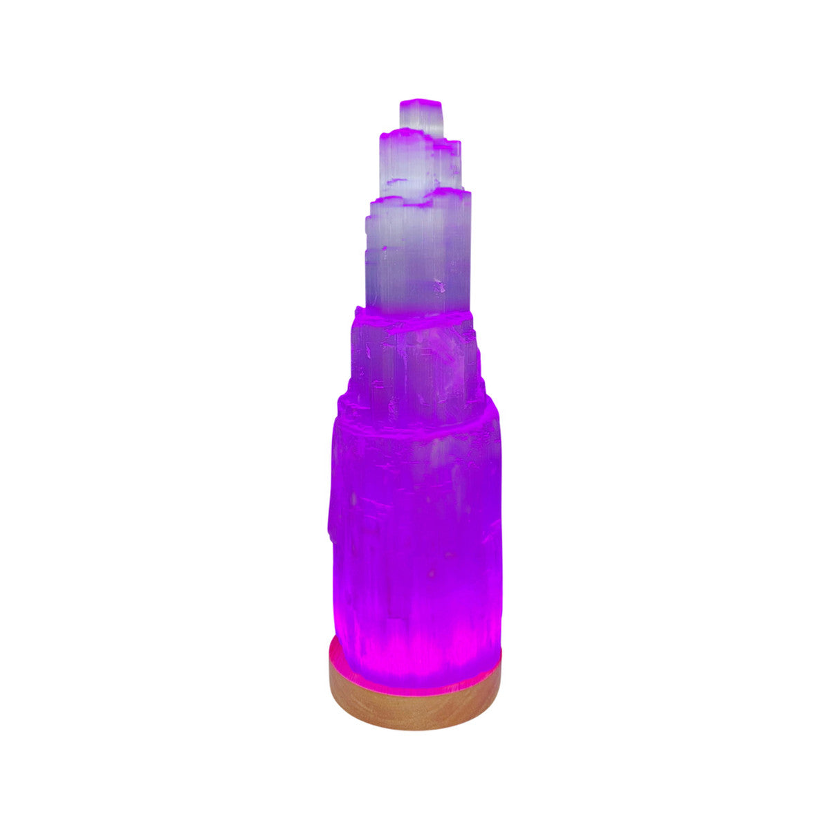 SaltCo Selenite Lamp Colour-Changing LED Small (15-20cm)