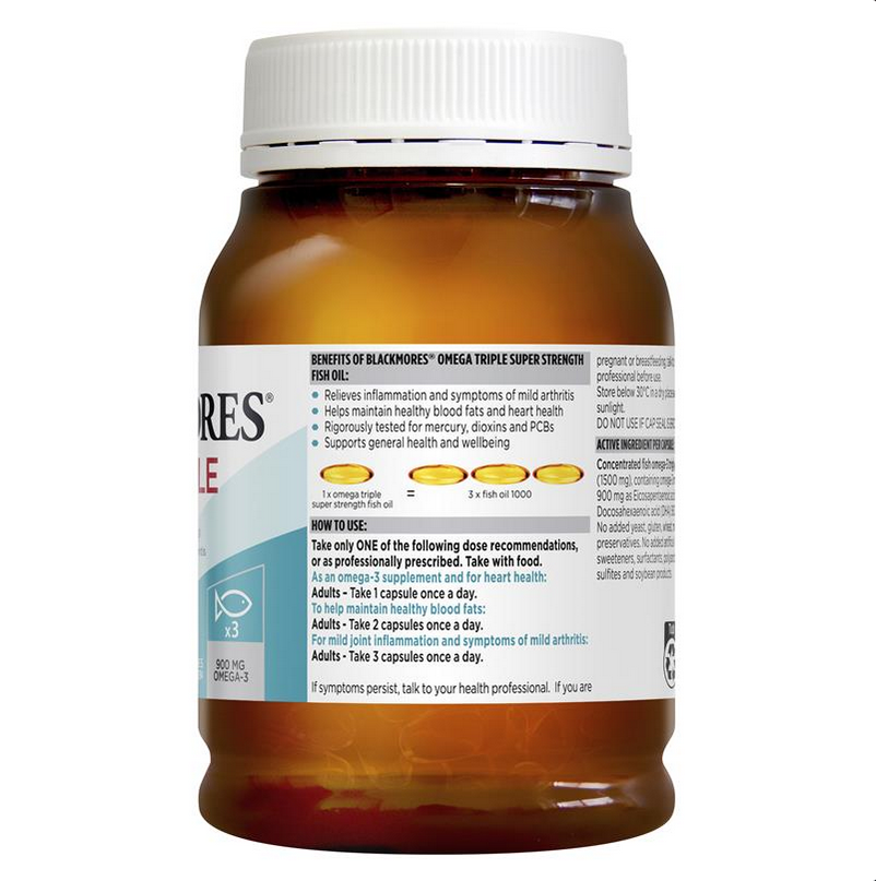 Blackmores Omega Triple Concentrated Fish Oil 150 Capsules