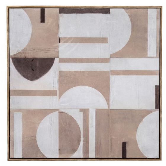 Amalfi Spliced Wall Décor Cream/Beige 64x3.8x64cm