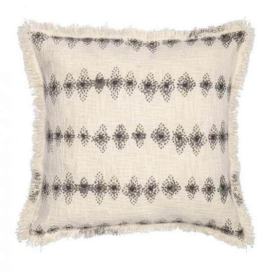 Amalfi Harlow Cushion White/Grey 50x10x50cm
