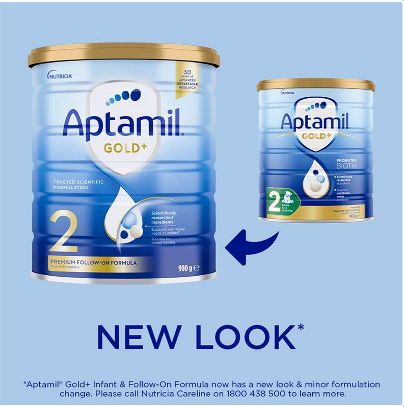 Aptamil Gold+ 2 Baby Follow-On Formula From 6-12 Months 900g - NEW