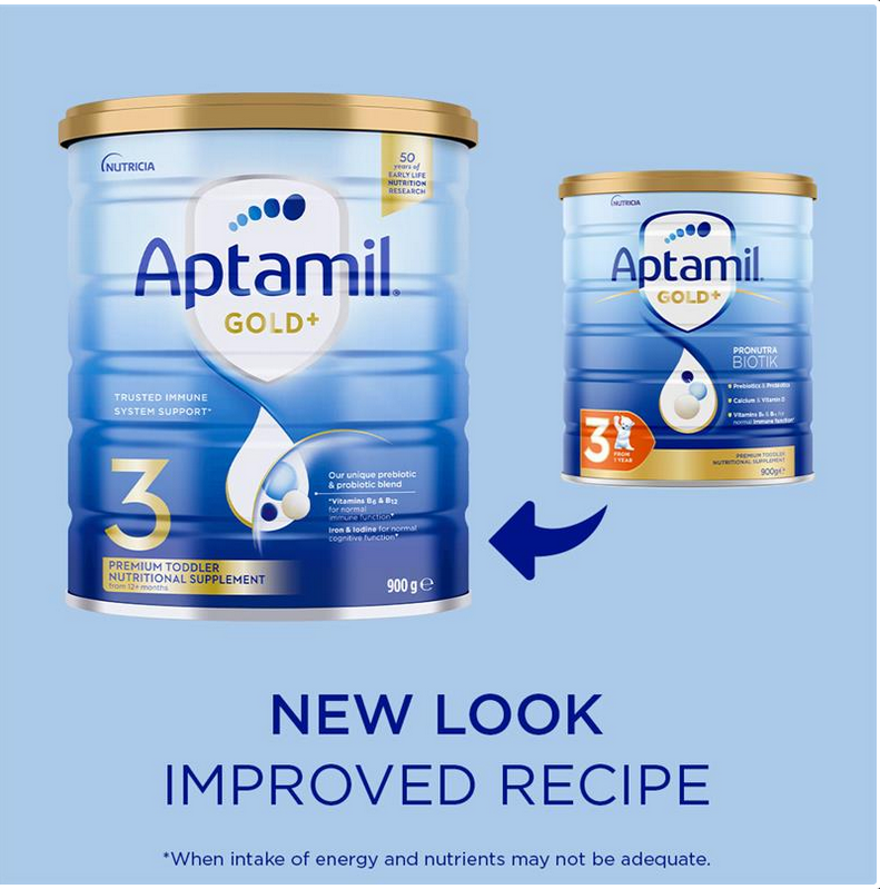 Aptamil Gold+ 3 Toddler Nutritional Supplement From 1 Year 900g - NEW