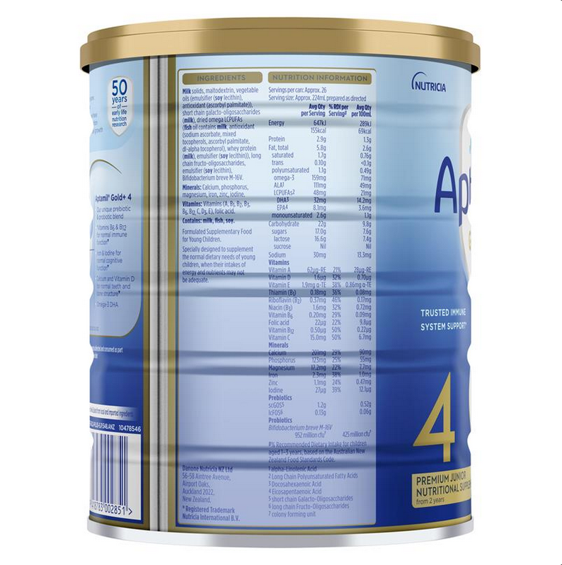 Aptamil Gold+ 4 Junior Nutritional Supplement Milk Drink From 2 Years 900g - NEW