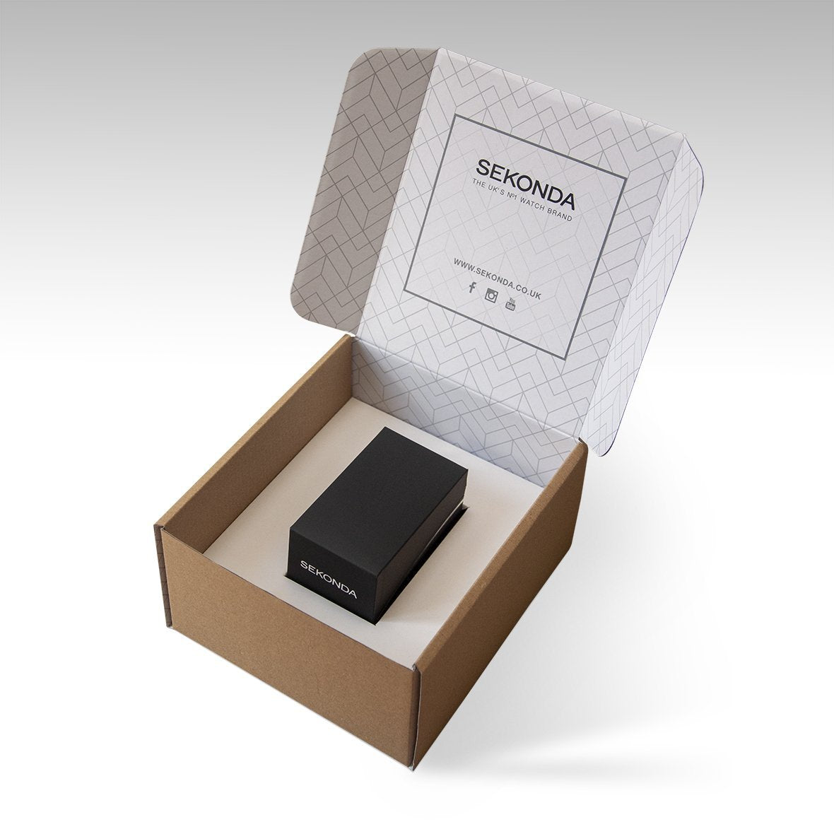 Sekonda Men's Black Leather Strap Watch SK1864
