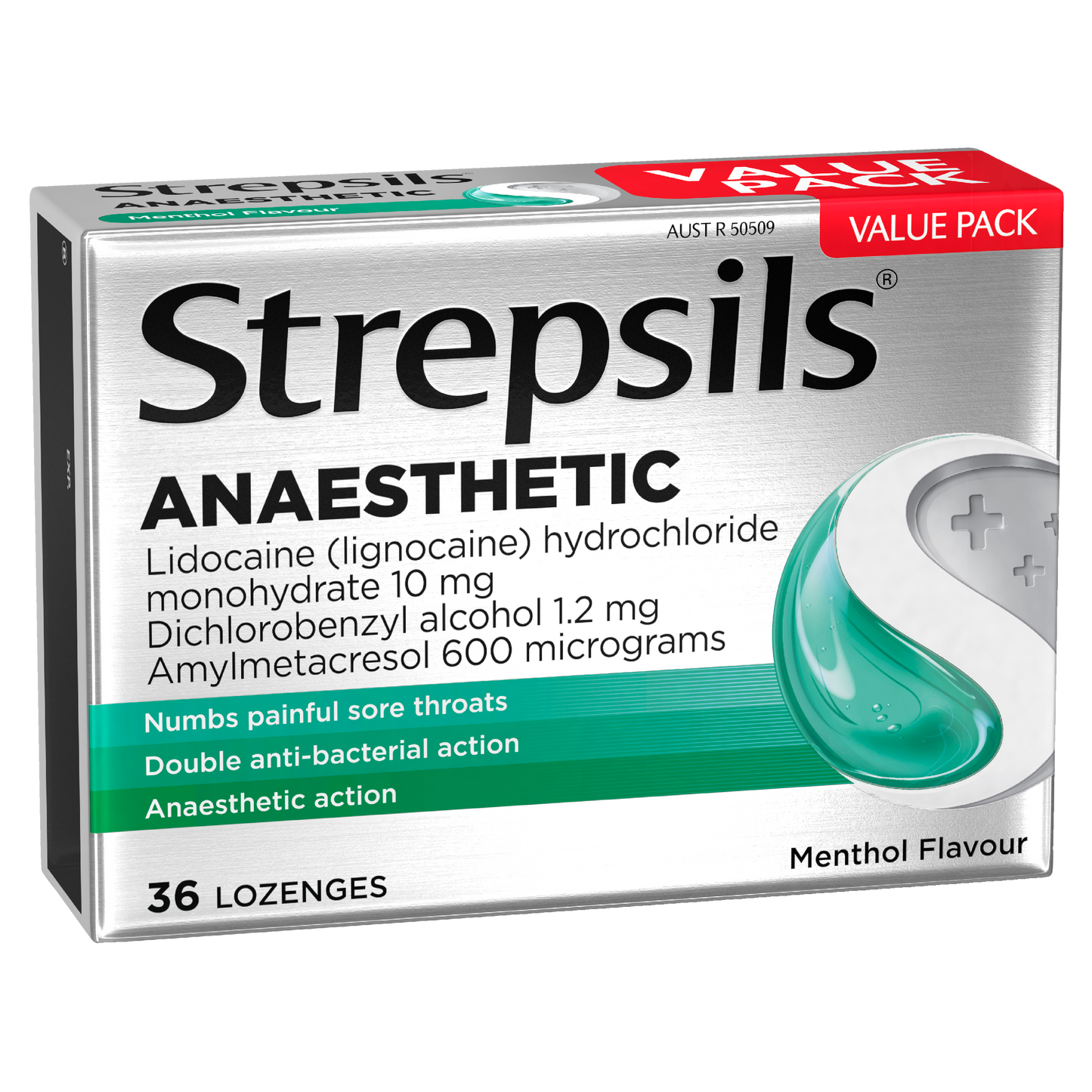 Strepsils Anaesthetic Lozenges Menthol 36 Pack