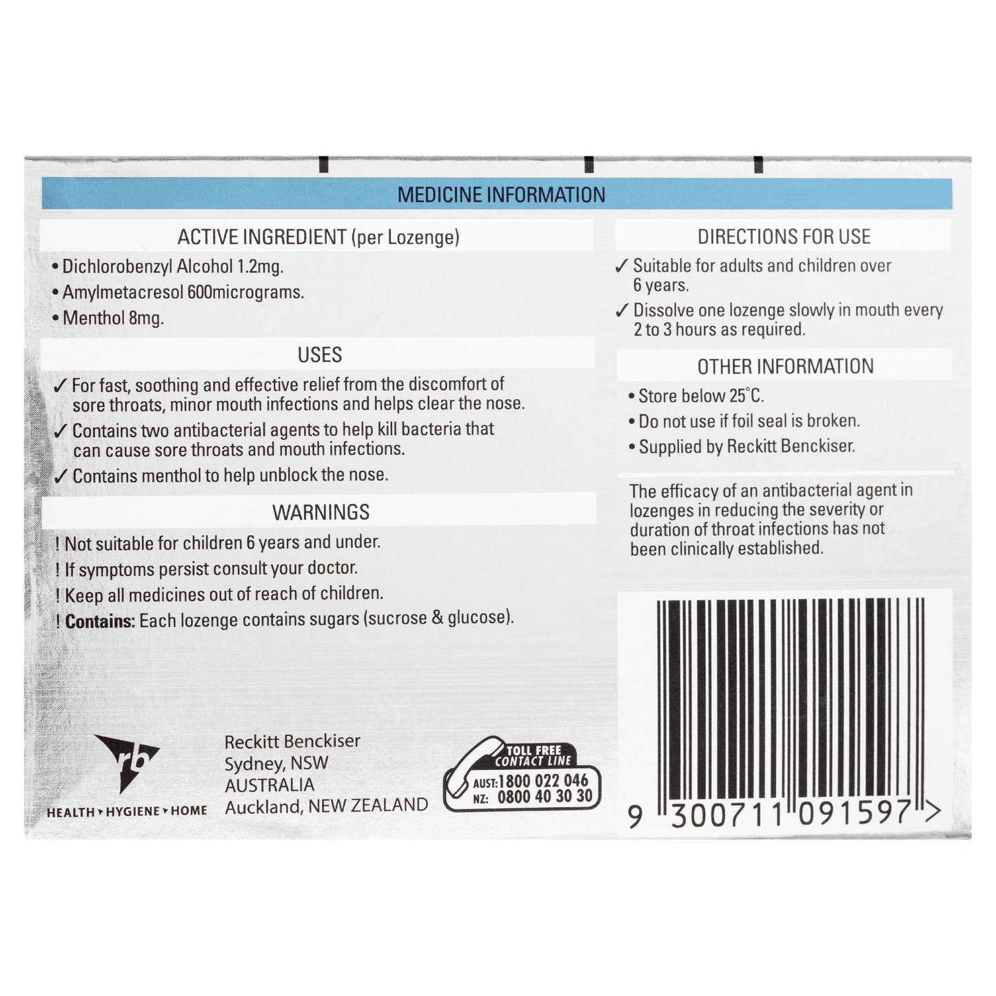 Strepsils Plus Blocked Nose Relief Menthol Eucalyptus 36 Pack