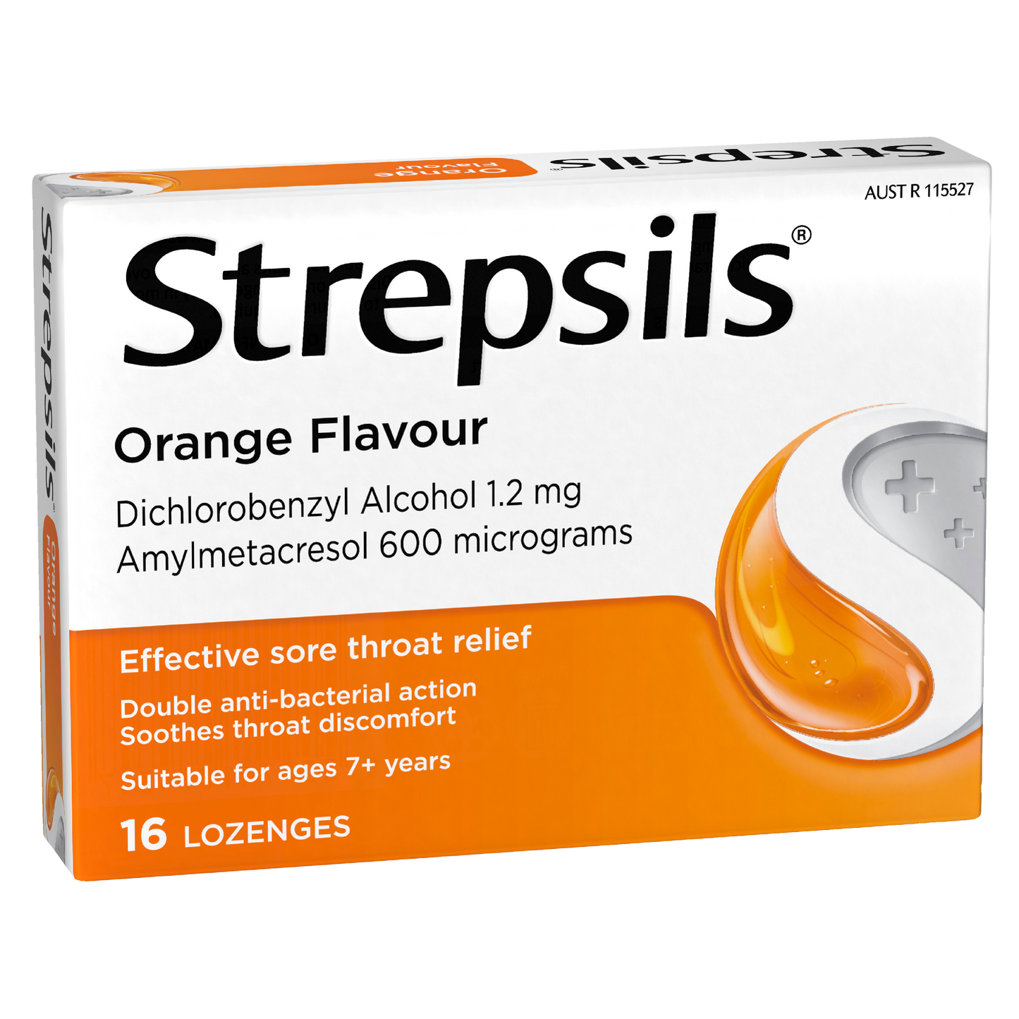 Strepsils Sore Throat Relief Orange 16 Pack