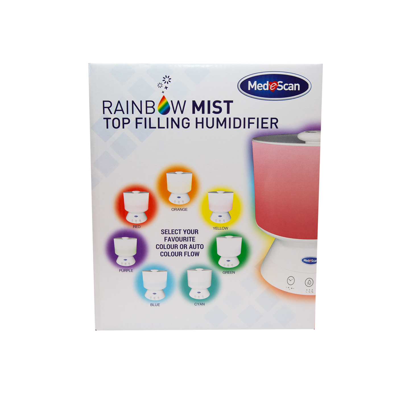Rainbow Mist Top Fill Ultrasonic Cool Mist Humidifier
