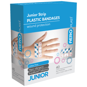 AEROPLAST Plastic Junior Strip 7.2 x 1.9cm 40 Packs