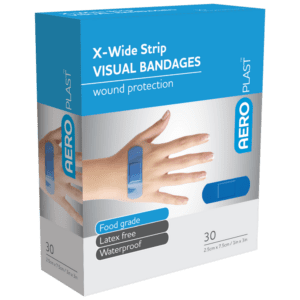 AEROPLAST Premium Visual Strip 7.5 x 2.5cm 30 Packs