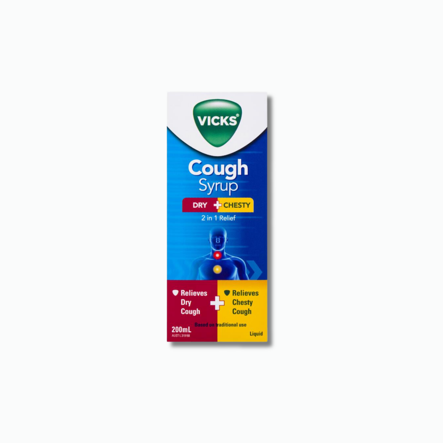 Vicks Cough Syrup Dry + Chesty 200ml