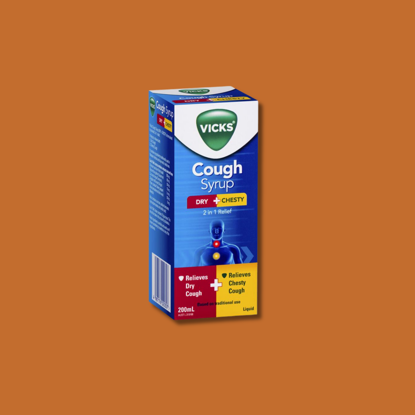 Vicks Cough Syrup Dry + Chesty 200ml