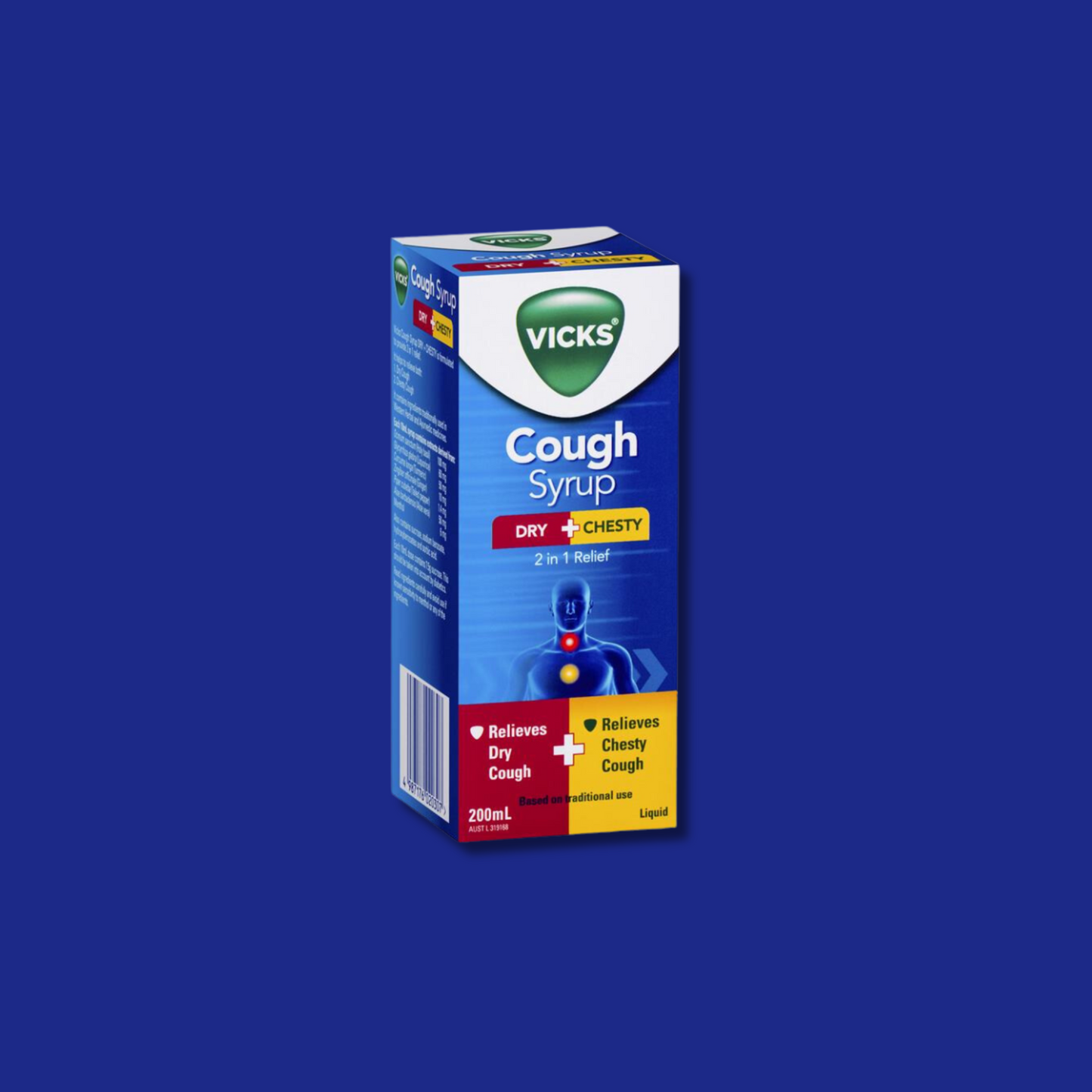 Vicks Cough Syrup Dry + Chesty 200ml