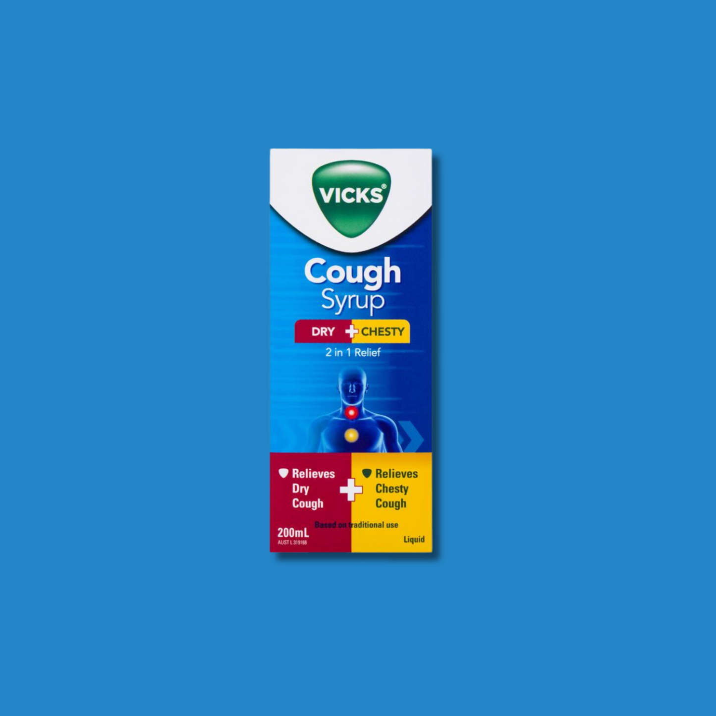 Vicks Cough Syrup Dry + Chesty 200ml