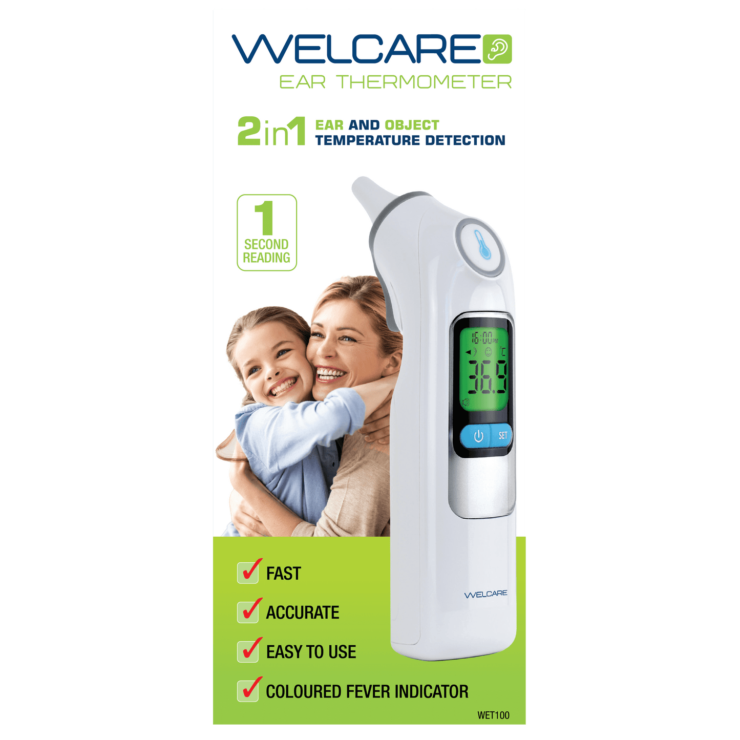 Welcare 2-in-1 Ear Thermometer - WET100