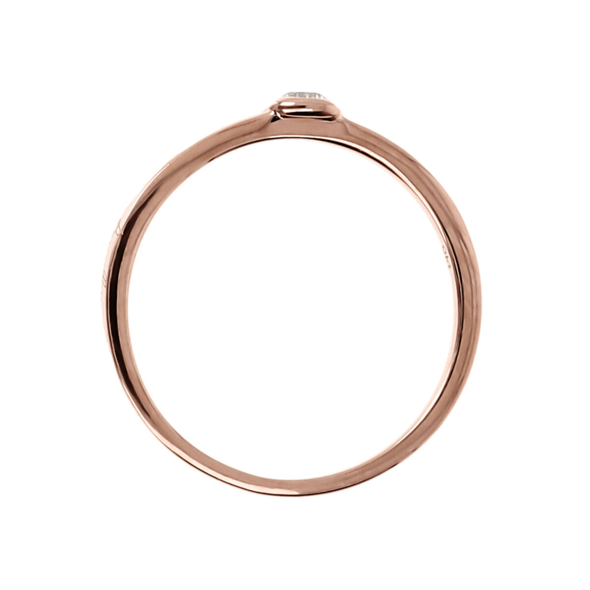 9Kt Gold Solitaire Ring with Diamond Light Point