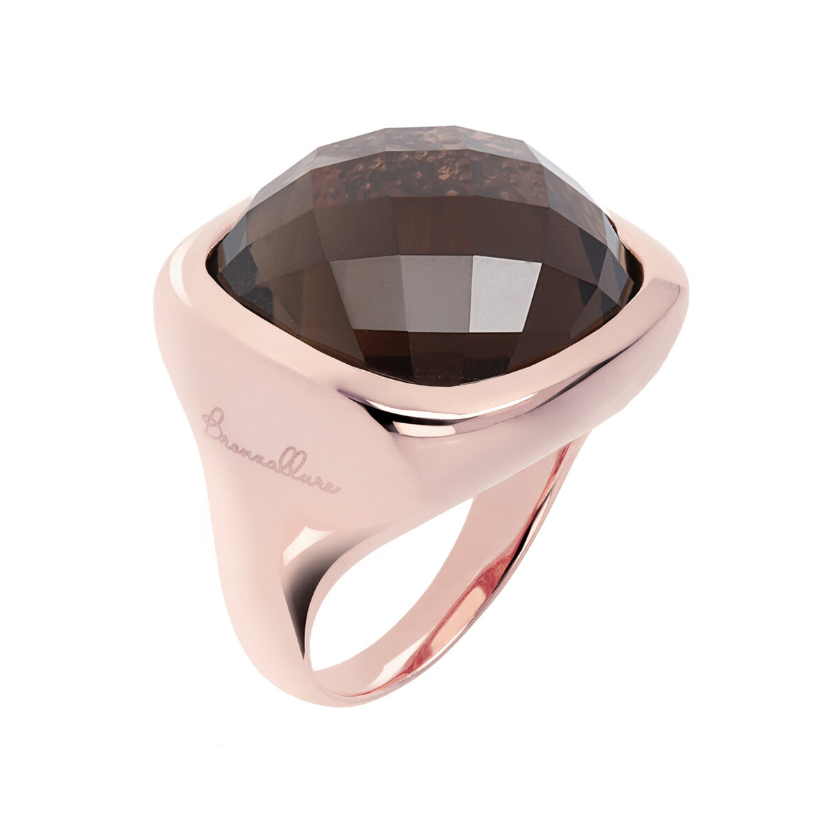 Chevalier Ring with Faceted Square Stone