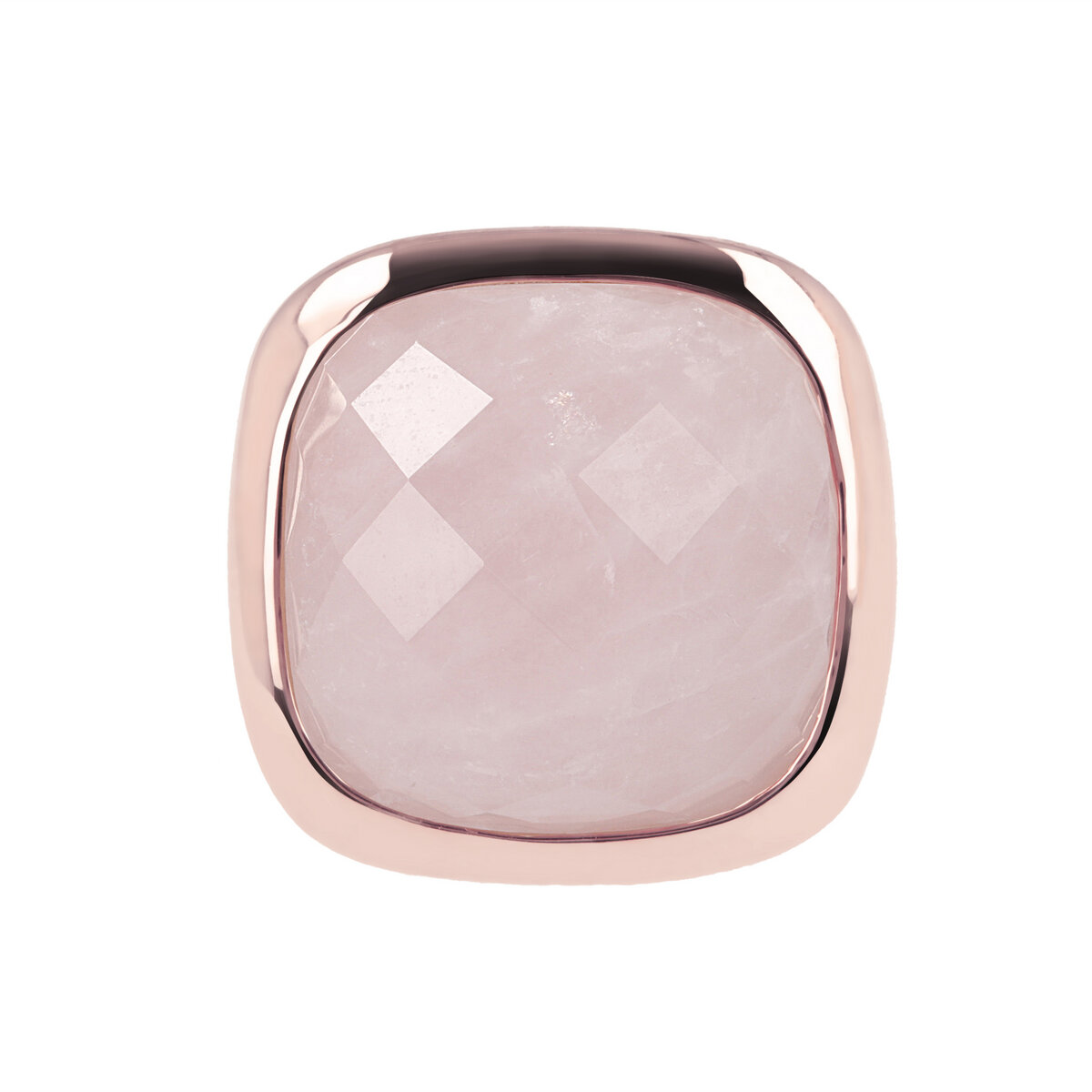 Chevalier Ring with Faceted Square Stone