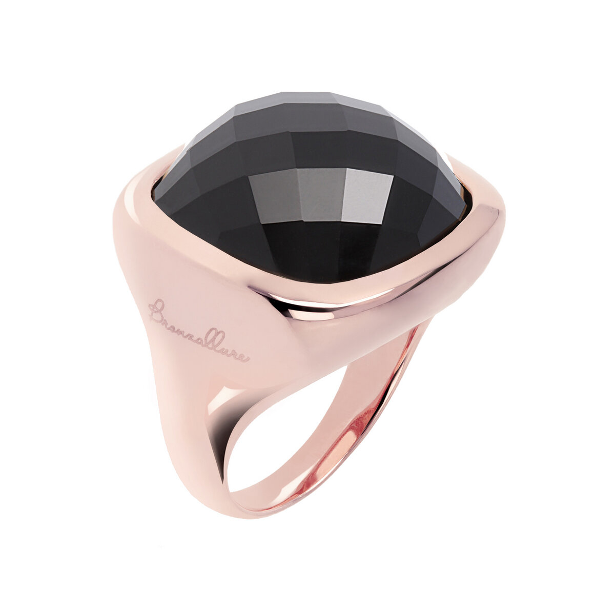 Chevalier Ring with Faceted Square Stone