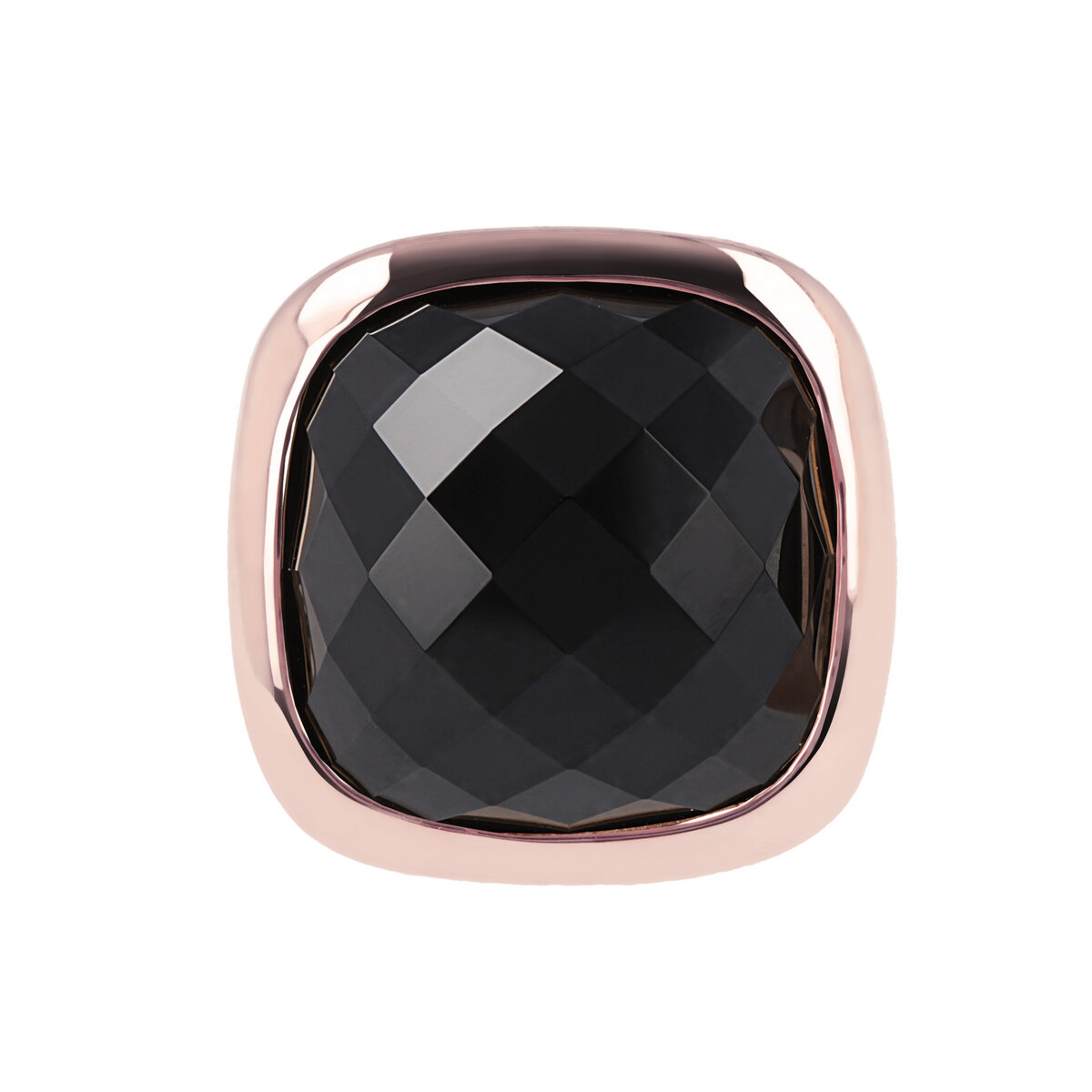 Chevalier Ring with Faceted Square Stone