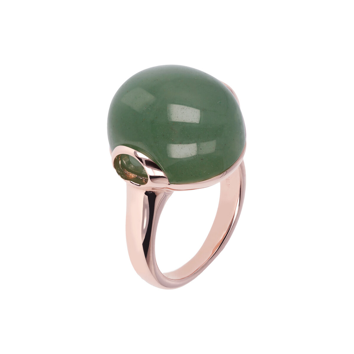 Cocktail Ring with Round Natural Stone