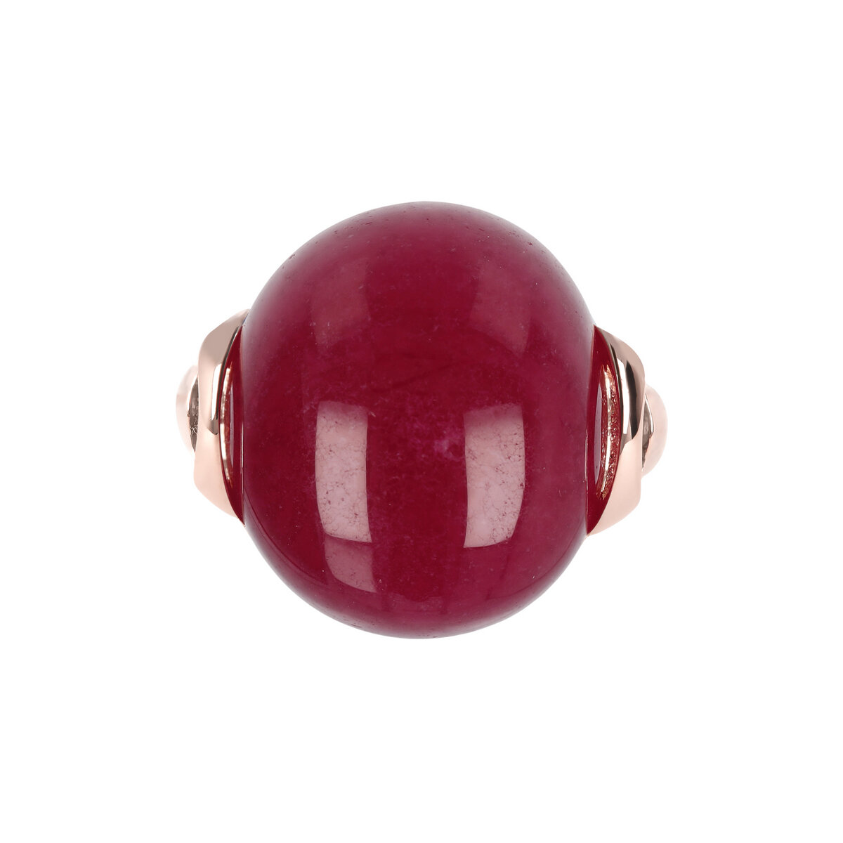 Cocktail Ring with Round Natural Stone