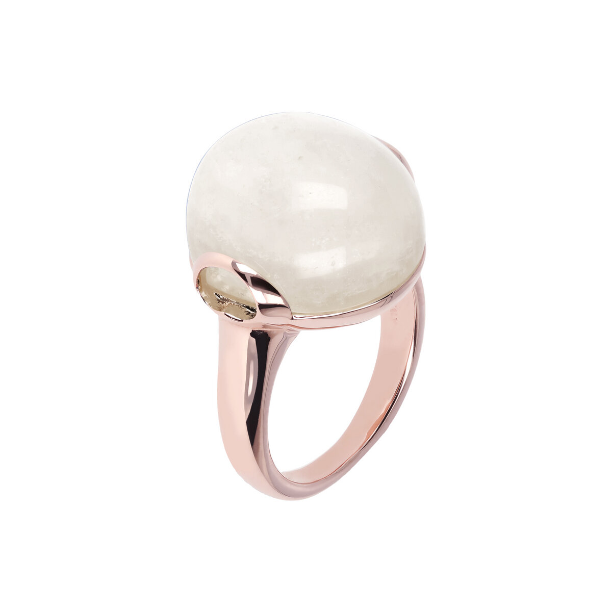 Cocktail Ring with Round Natural Stone