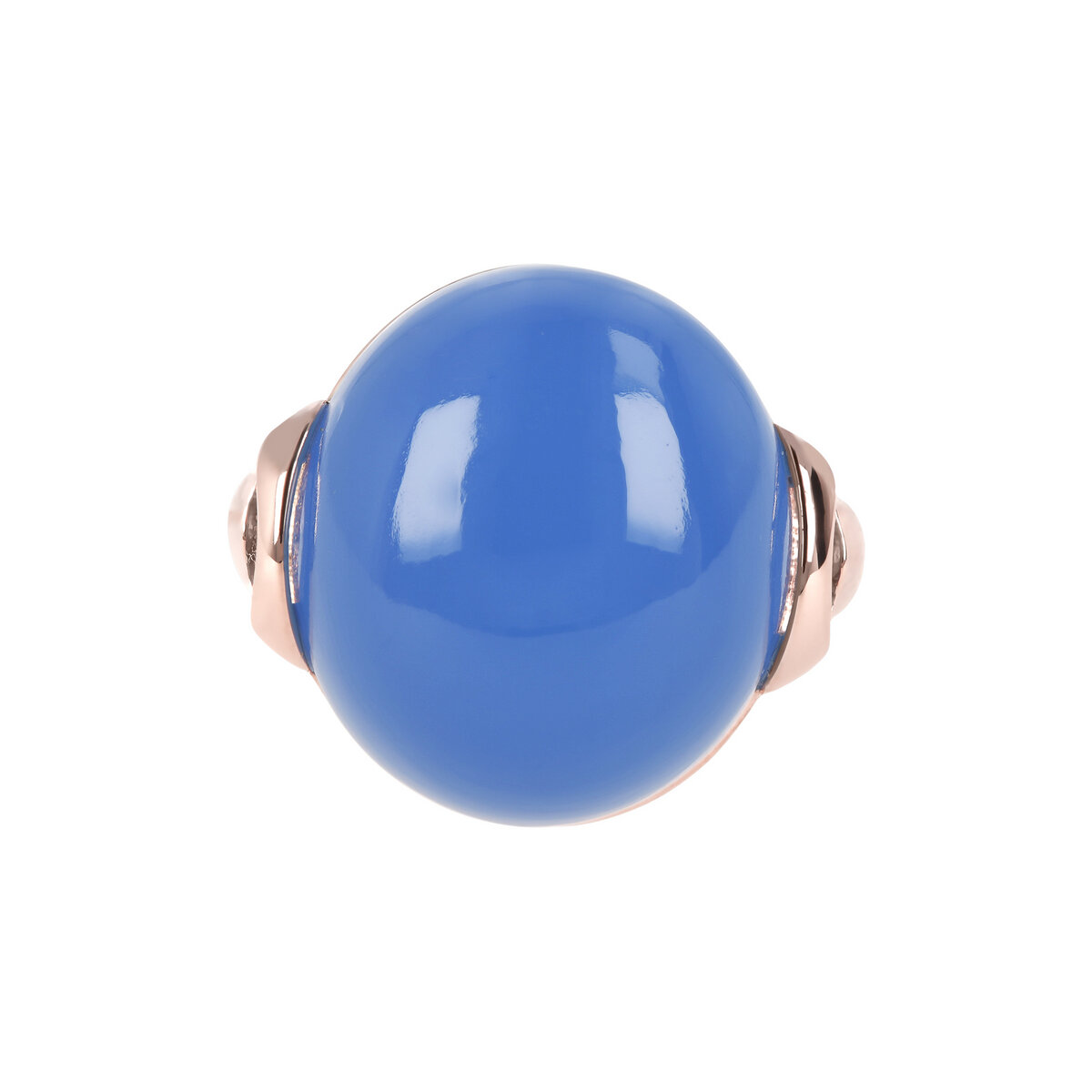 Cocktail Ring with Round Natural Stone