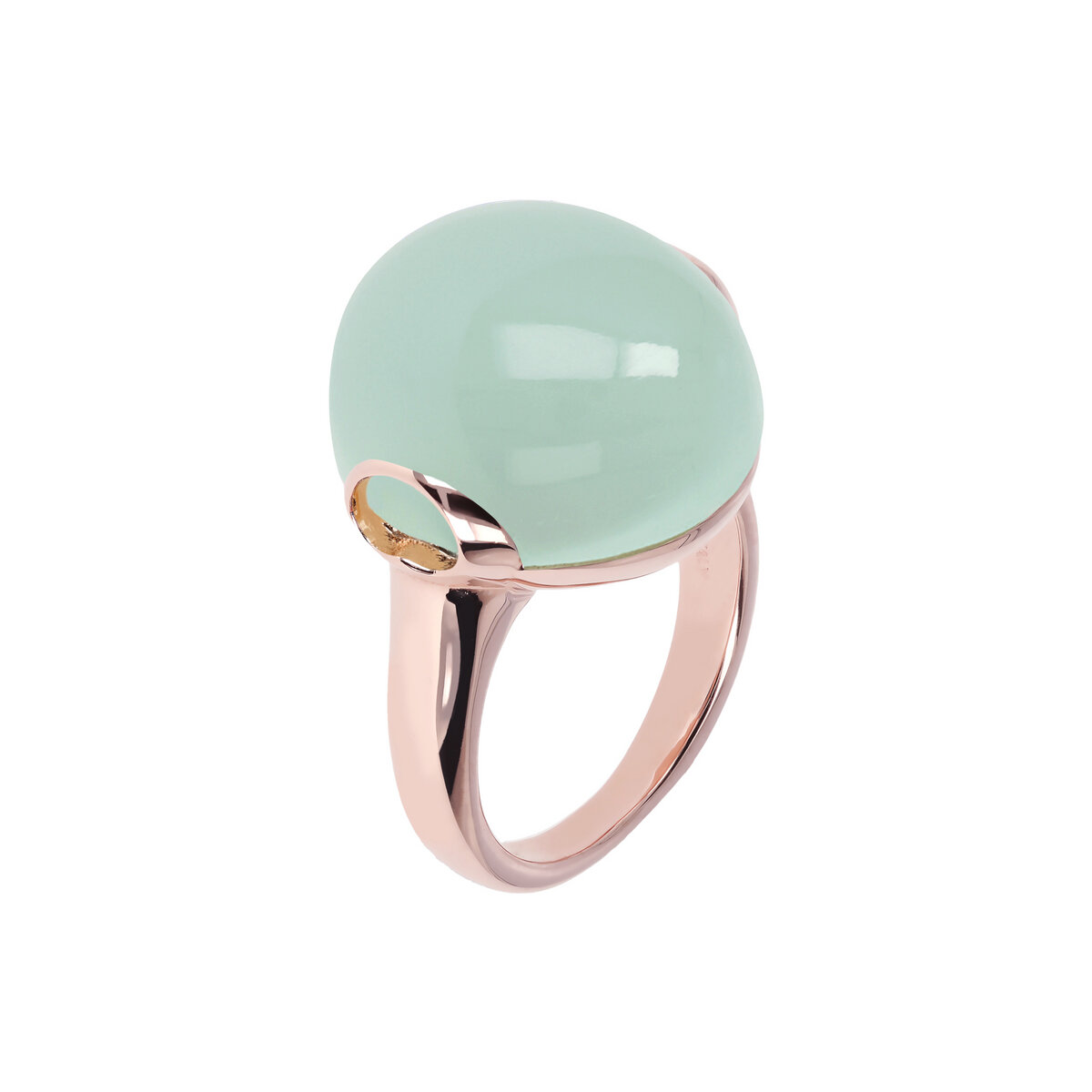 Cocktail Ring with Round Natural Stone