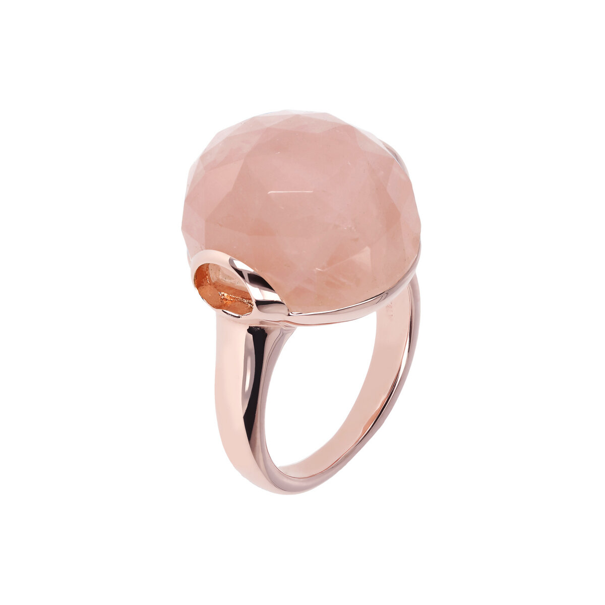 Cocktail Ring with Round Natural Stone