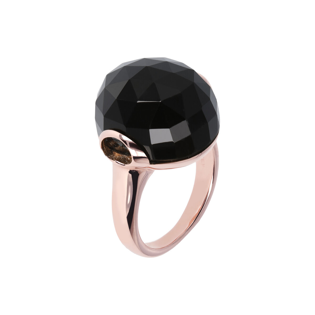 Cocktail Ring with Round Natural Stone