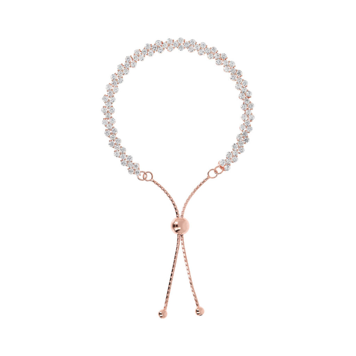 Double Tennis Bracelet with Cubic Zirconia