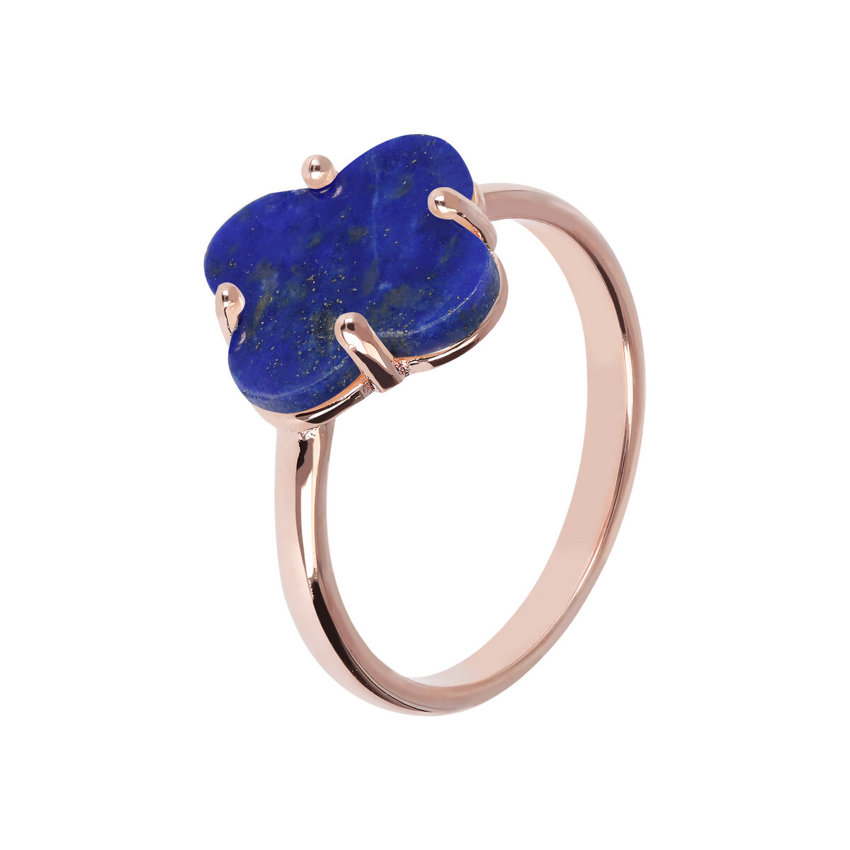 Cocktail Ring with Natural Stone Flower