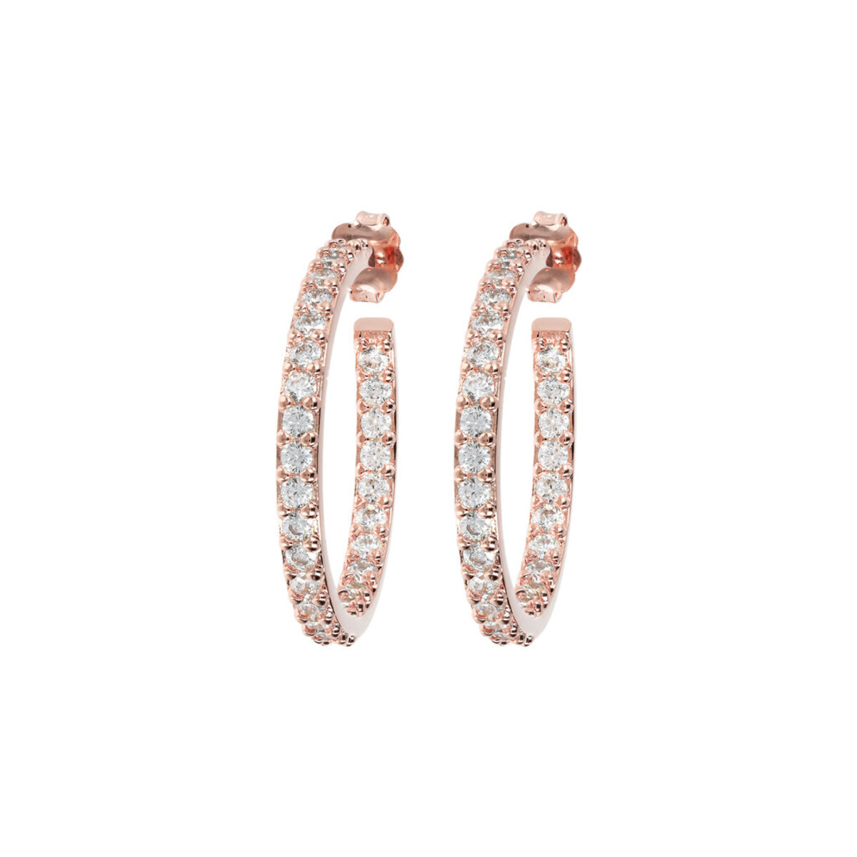 Cubic Zirconia Hoop Earrings