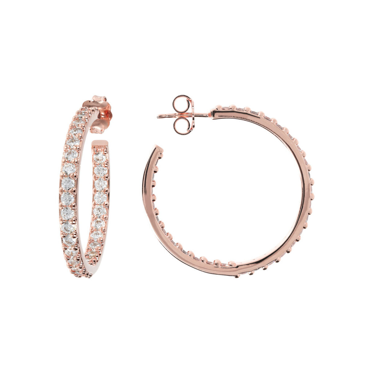 Cubic Zirconia Hoop Earrings