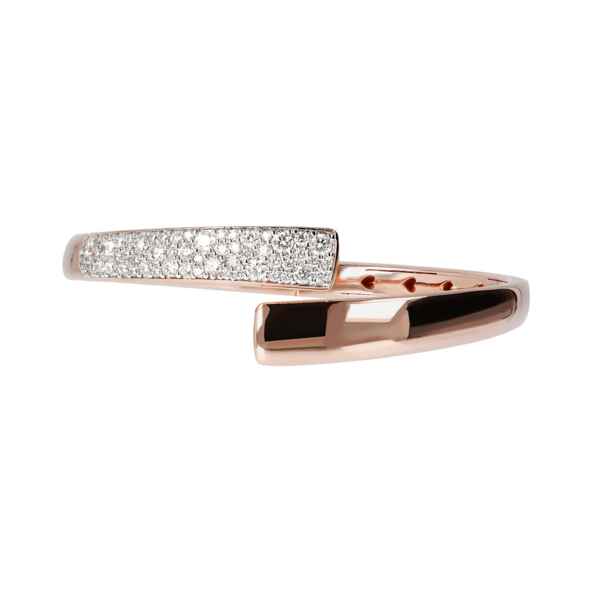 Contrarié Rigid Bracelet with Pavé in Cubic Zirconia