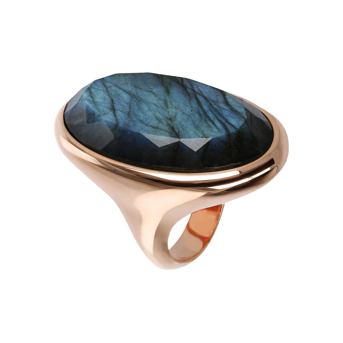 Chevalier Ring with Oval Natural Stone