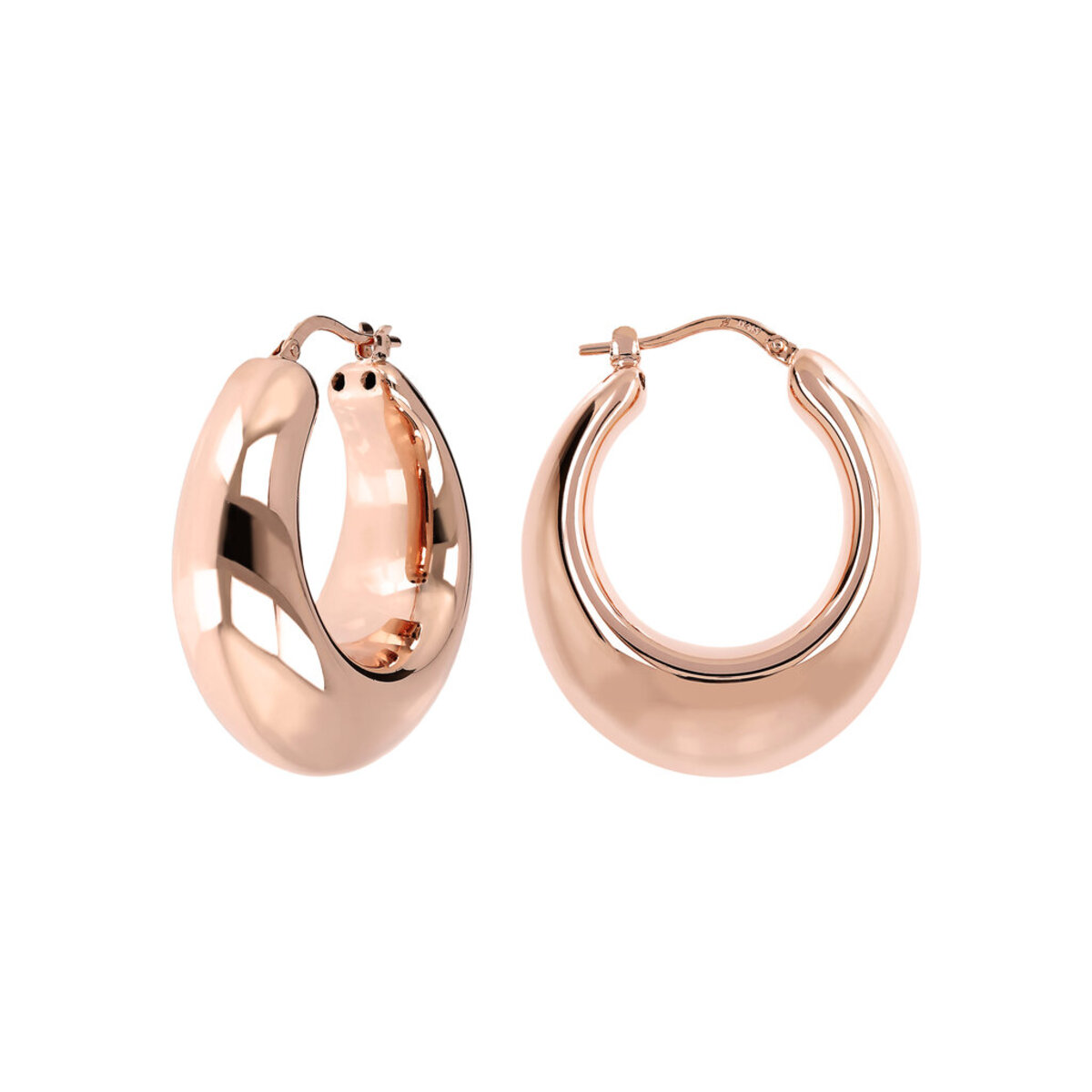 Domed Hoop Earrings