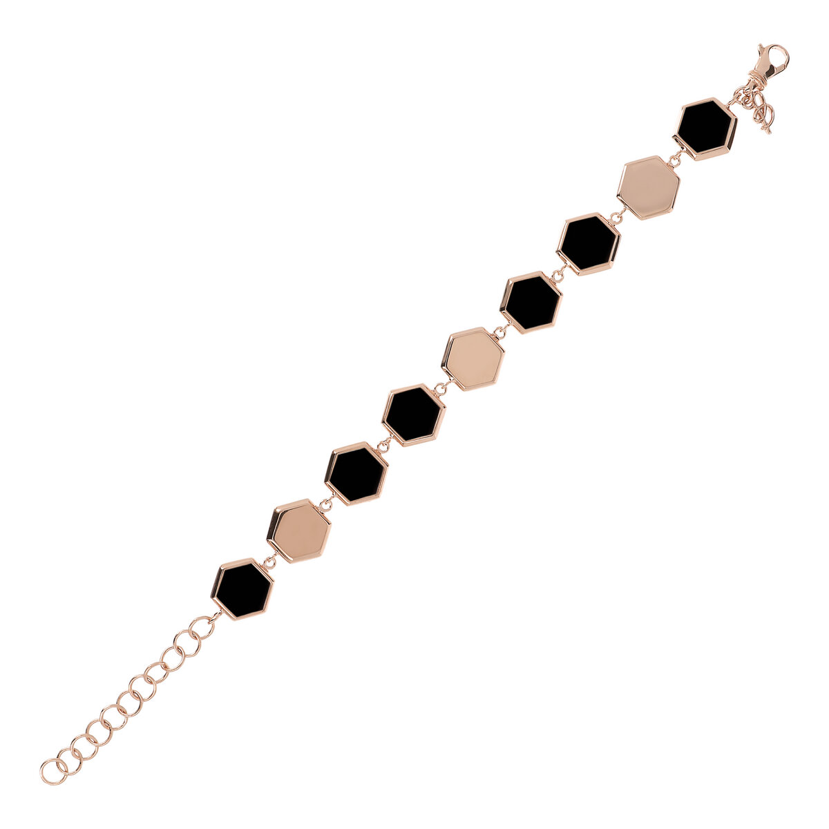 Bracelet with Hexagonal Elements in Natural Stone