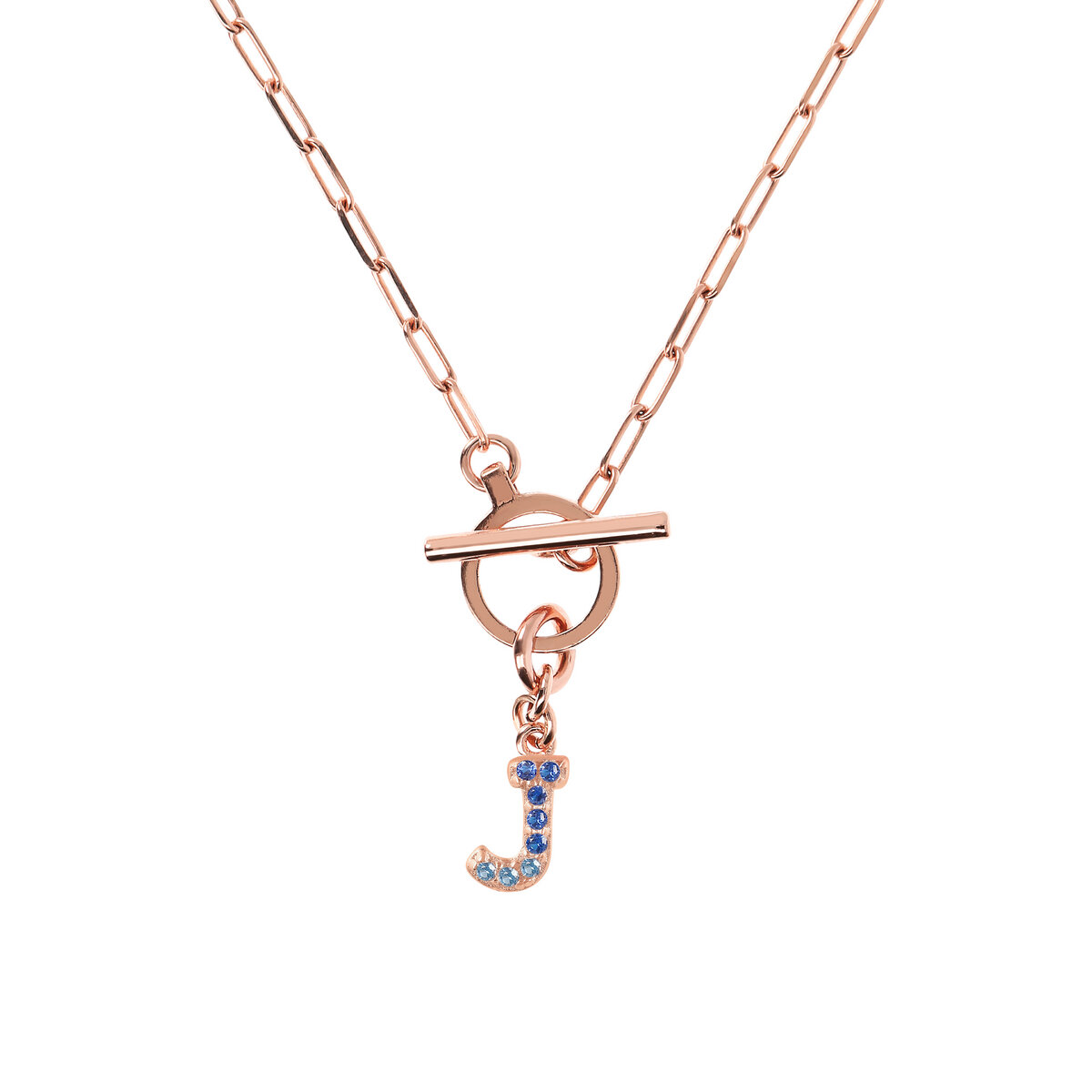 Forzatina Chain Necklace with Pavé Letter Pendant