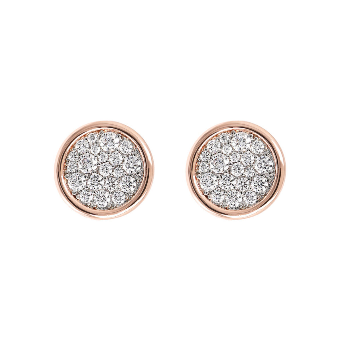 Cubic Zirconia Pavé Stud Earrings