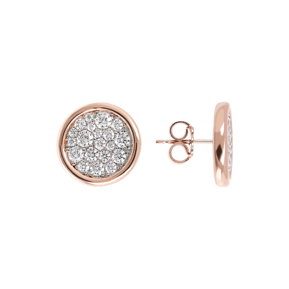 Cubic Zirconia Pavé Stud Earrings