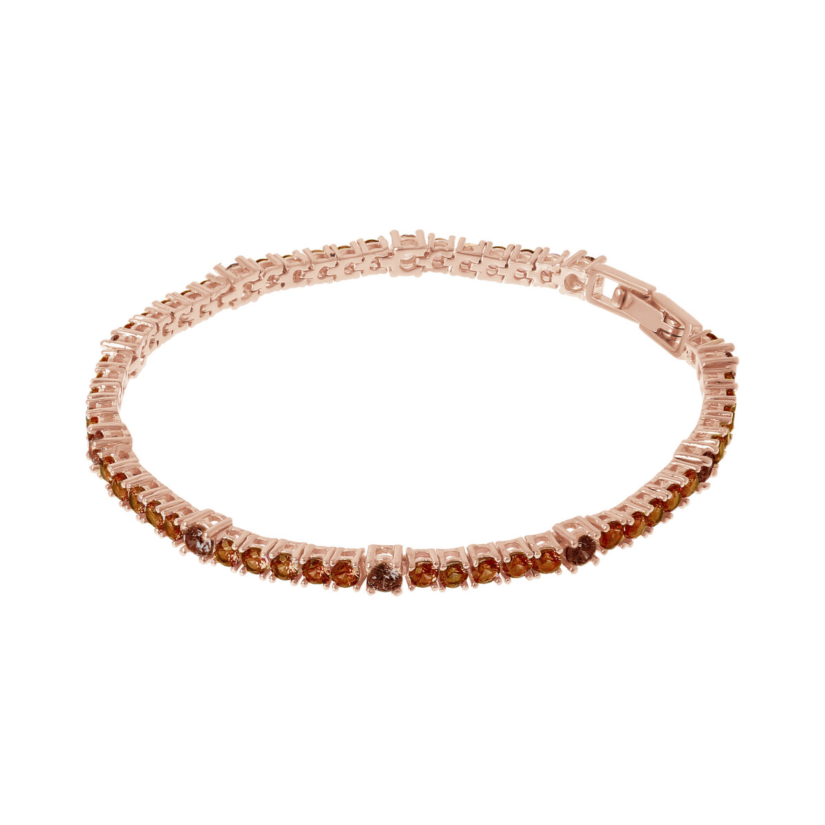 Bicolor Tennis Bracelet with Cubic Zirconia