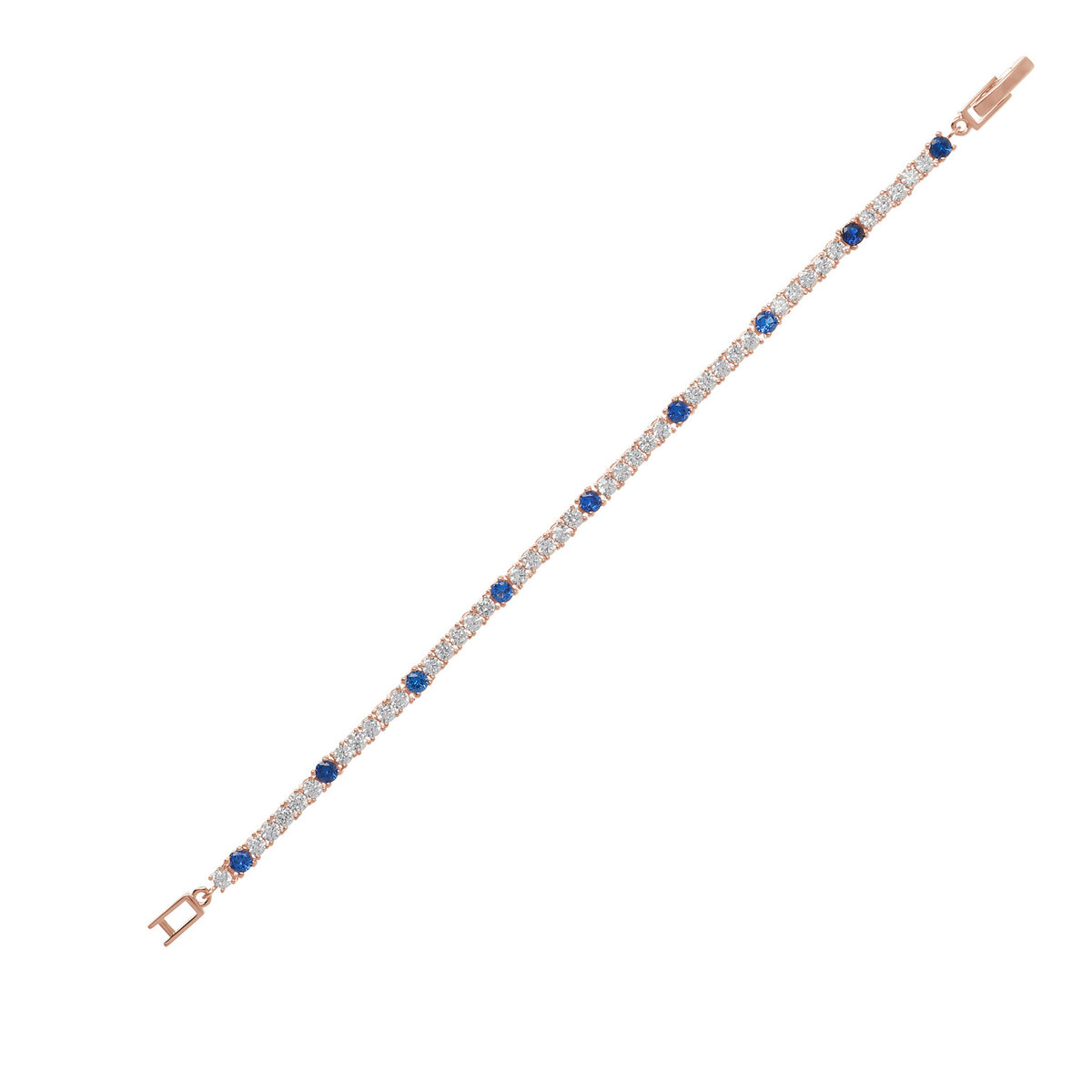 Bicolor Tennis Bracelet with Cubic Zirconia