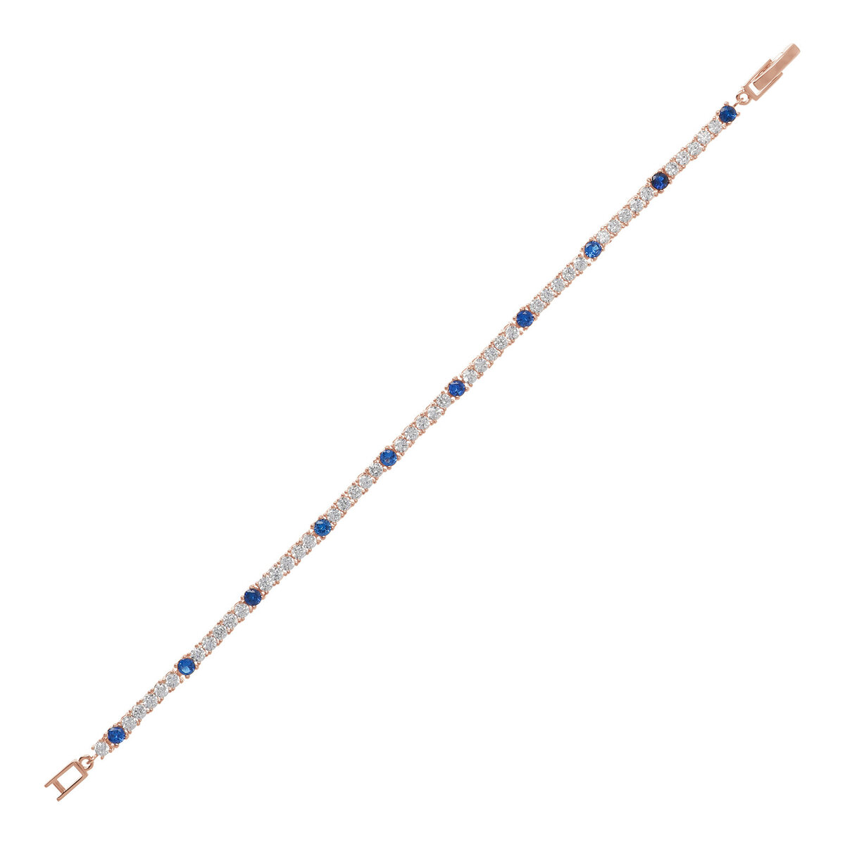 Bicolor Tennis Bracelet with Cubic Zirconia