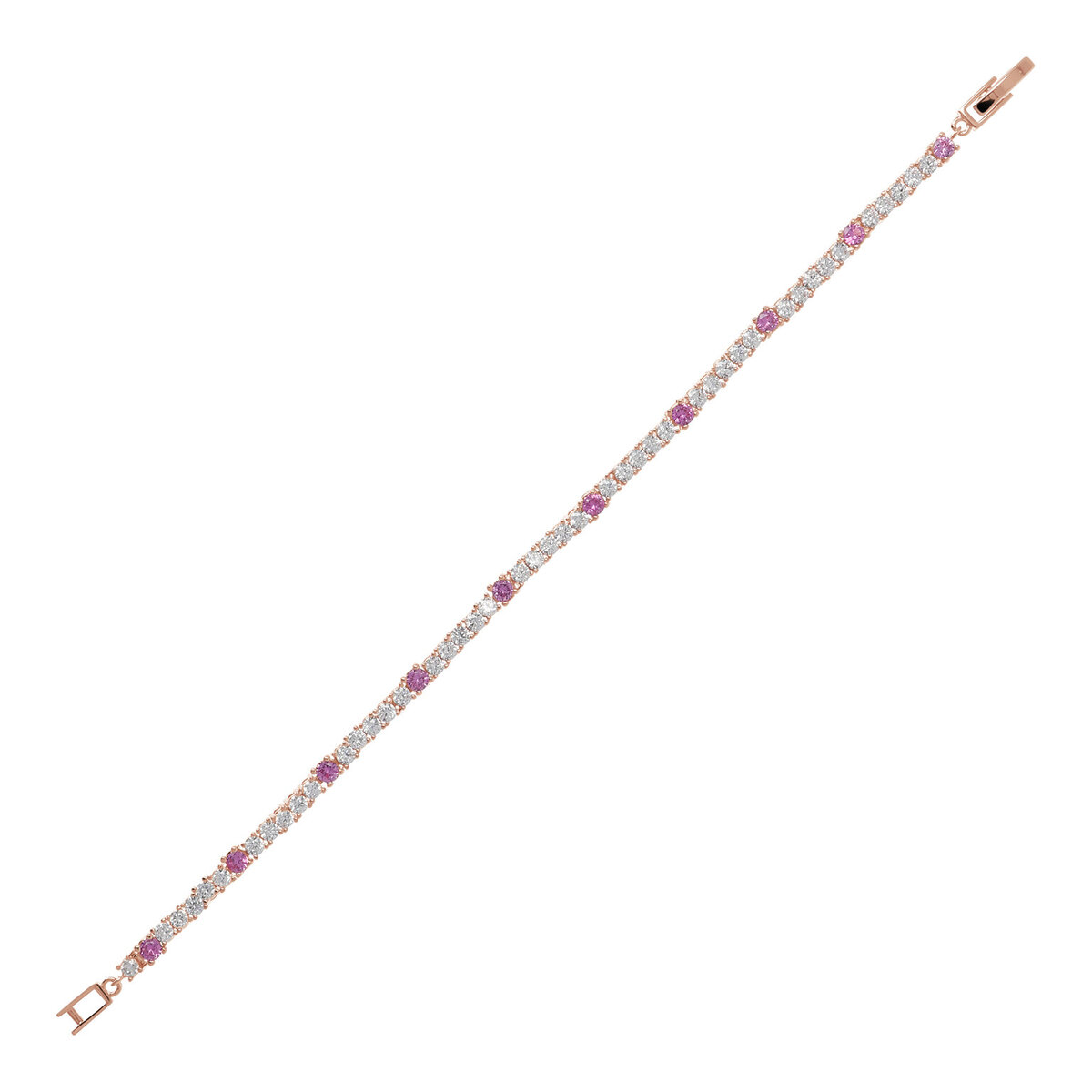 Bicolor Tennis Bracelet with Cubic Zirconia